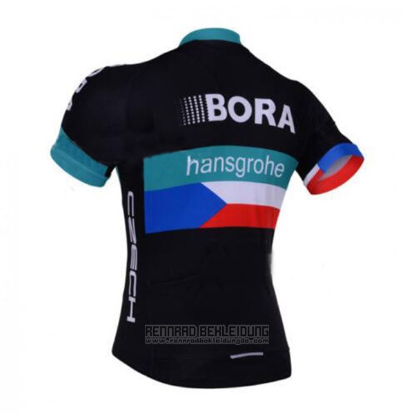 2017 Fahrradbekleidung Bora Shwarz Trikot Kurzarm und Tragerhose